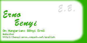 erno benyi business card